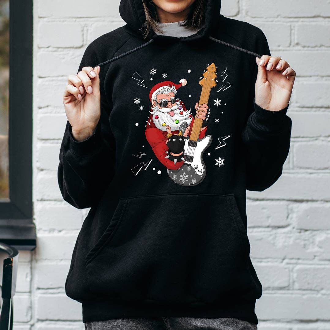 Hoodie - Rocker-Weihnachtsmann