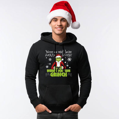 Hoodie - Wenn Du mich beim Zocken störst, werde ich zum Grinch