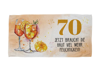 Jetzt braucht die Haut viel mehr Feuchtigkeit! - (Zahl - runder Geburtstag) - Handtuch & Strandtuch