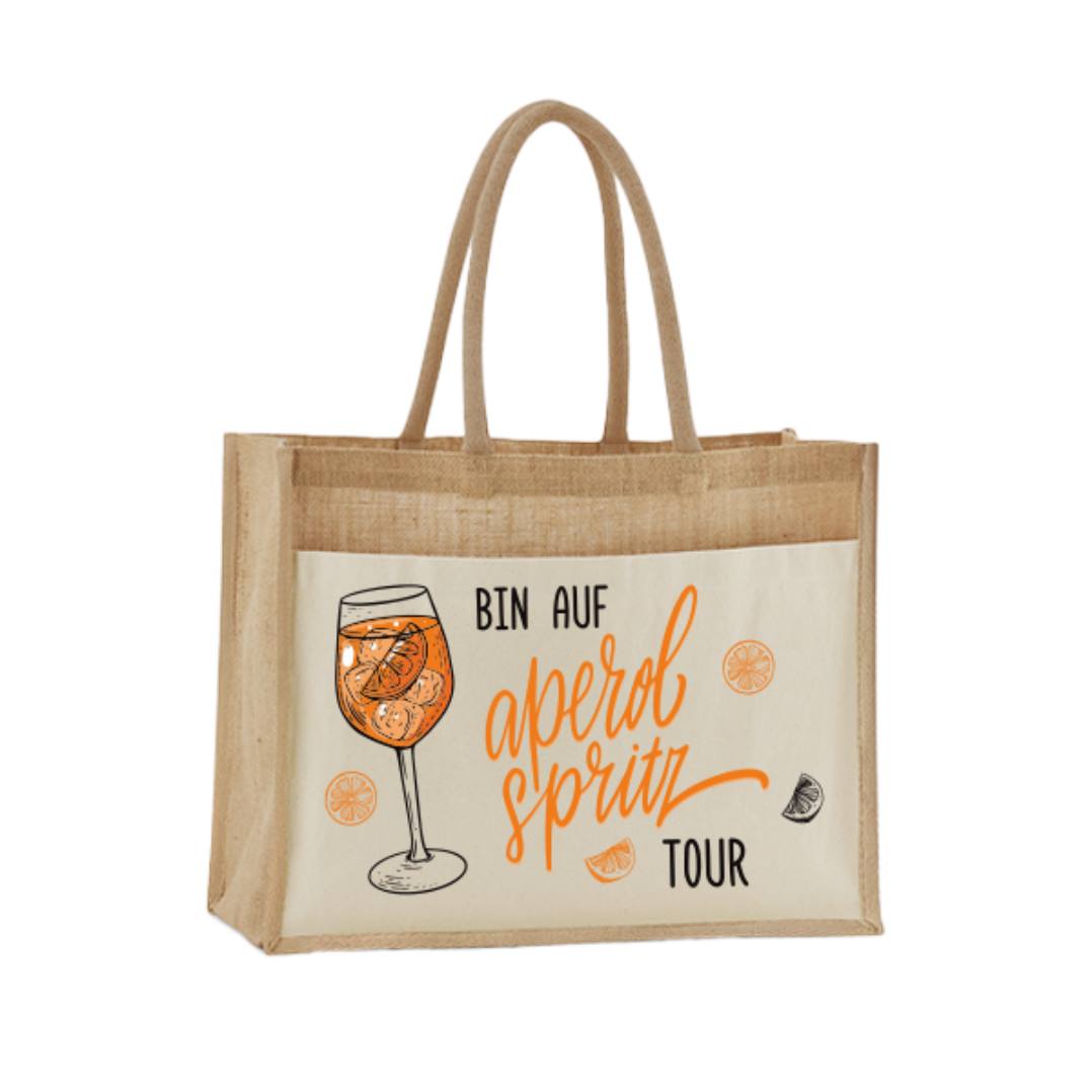 Jutetasche - Bin auf Aperol Spritztour