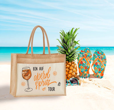 Jutetasche - Bin auf Aperol Spritztour