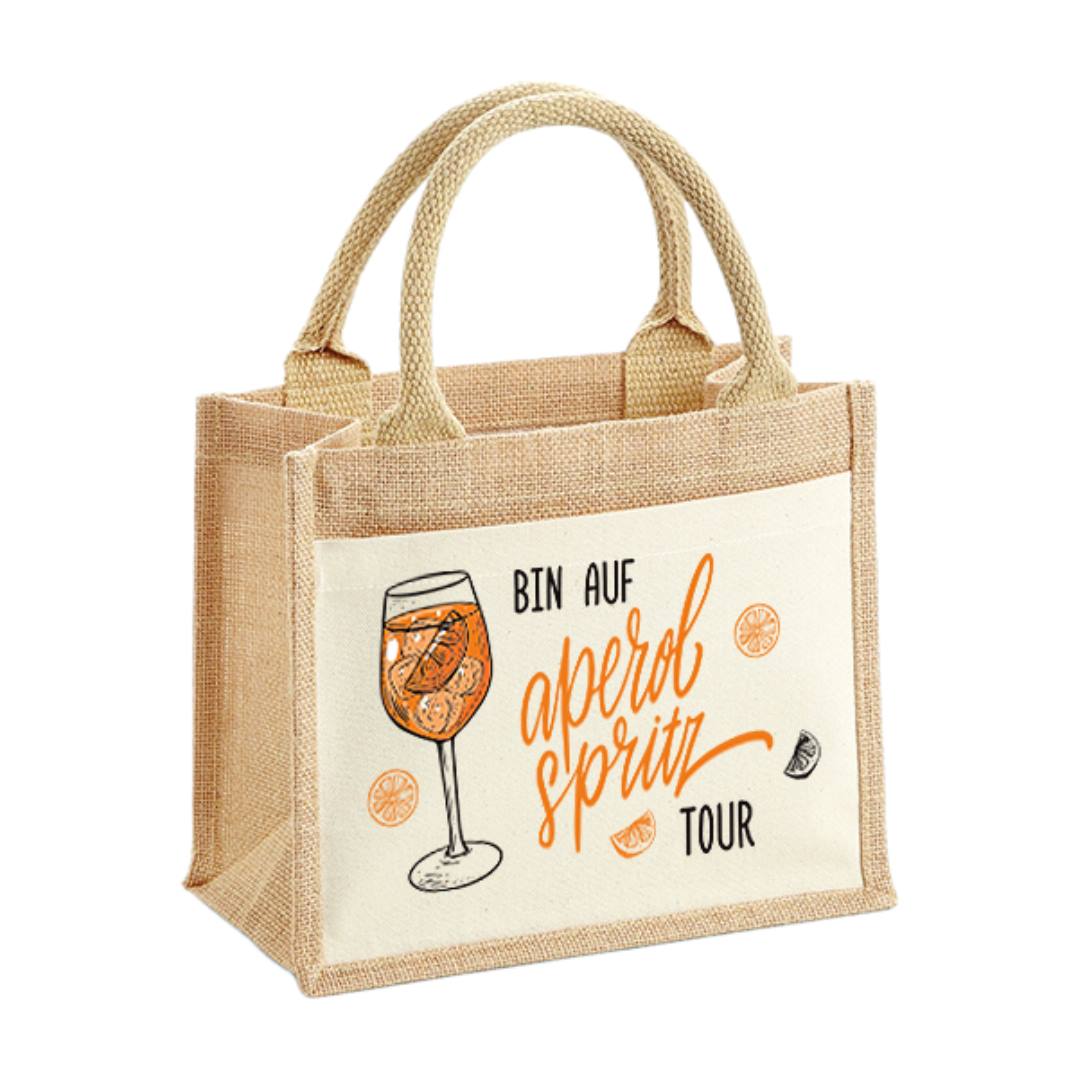 Jutetasche - Bin auf Aperol Spritztour