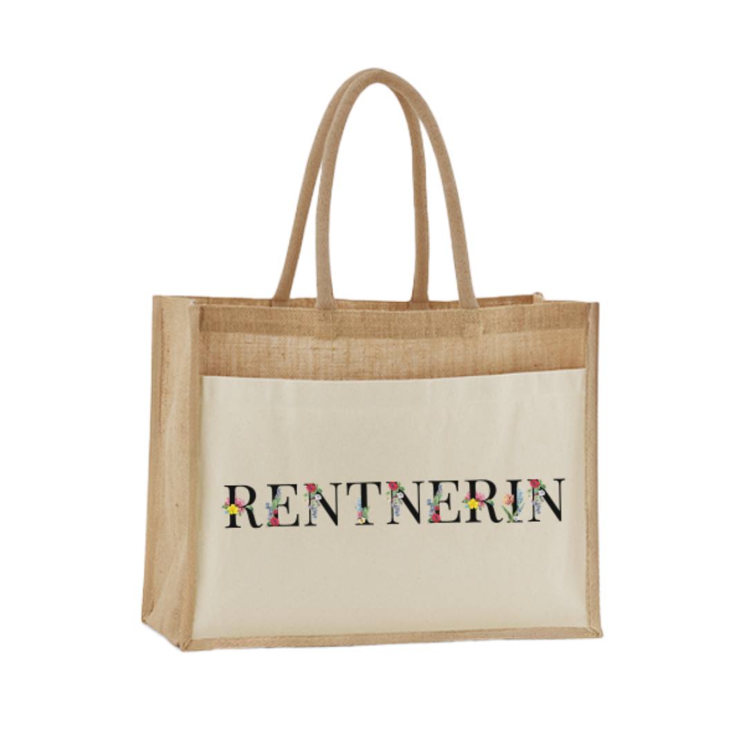 Jutetasche - Rentnerin