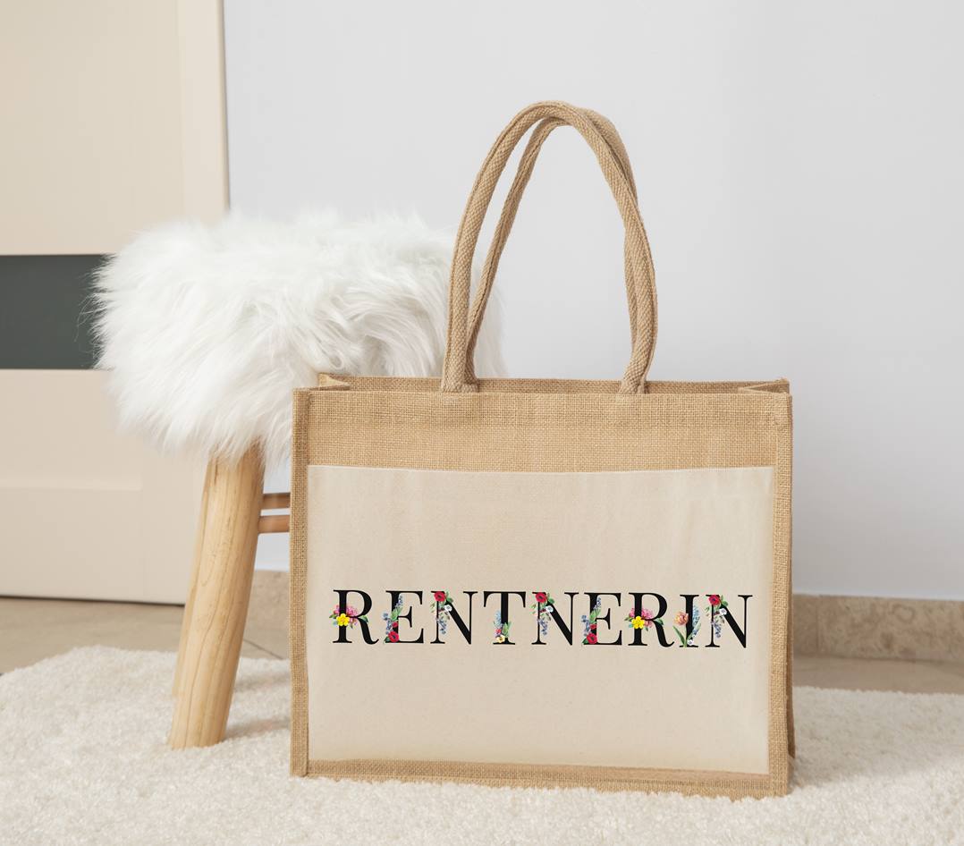 Jutetasche - Rentnerin