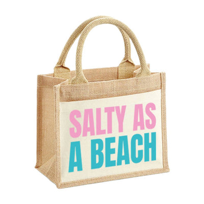 Jutetasche - Salty as a beach