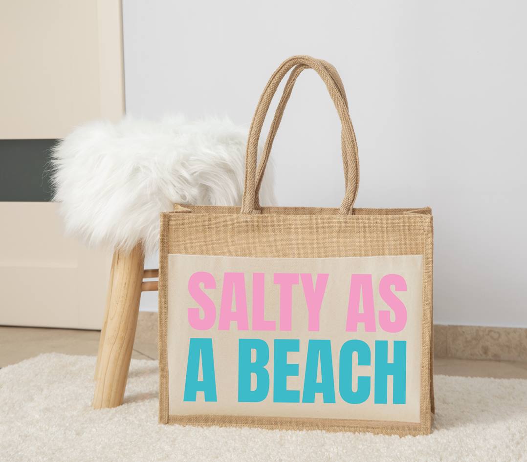 Jutetasche - Salty as a beach