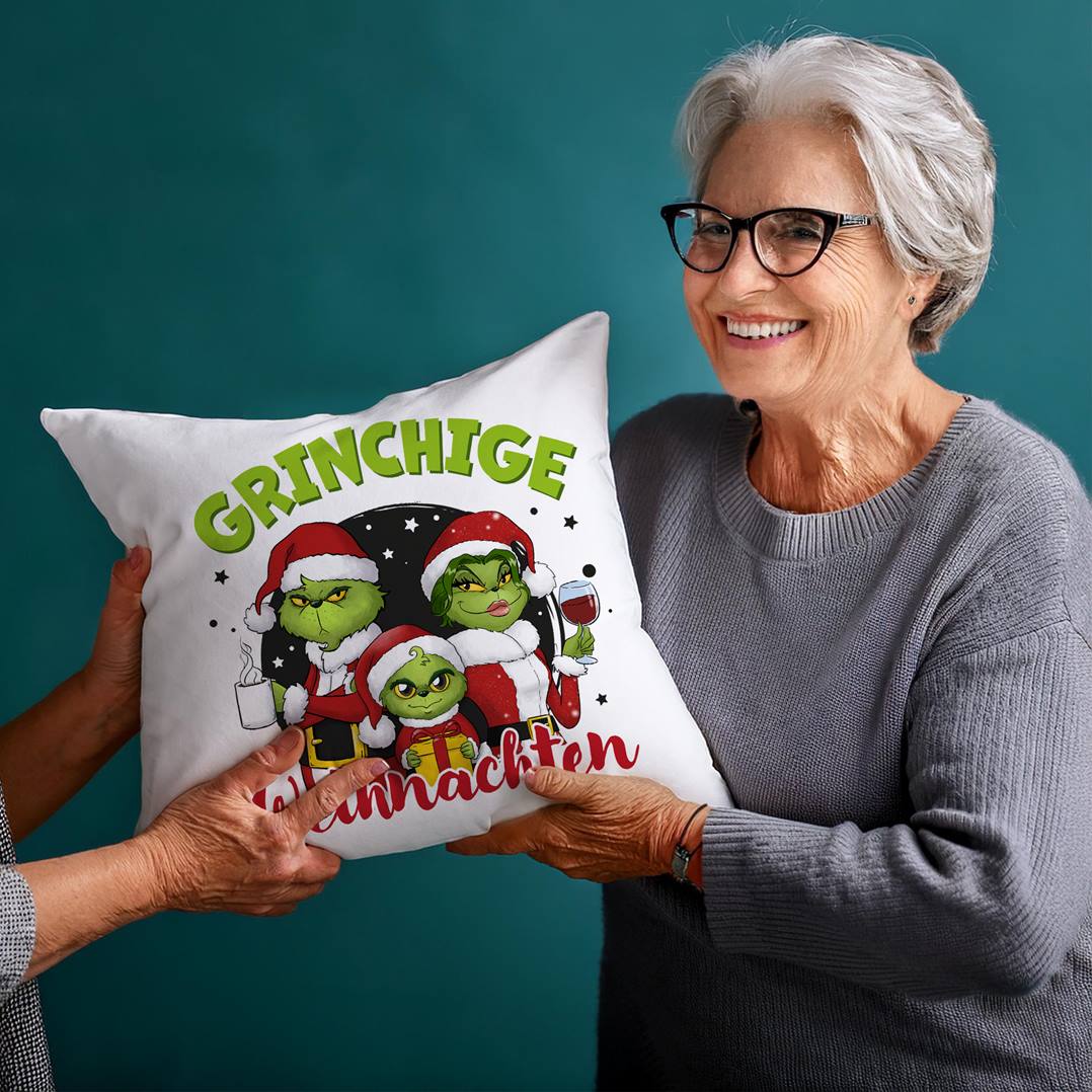 Kissen - Grinch Family - Grinchige Weihnachten