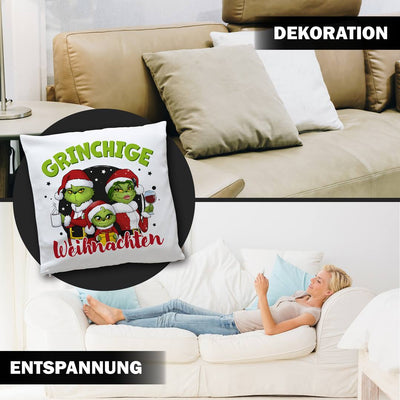 Kissen - Grinch Family - Grinchige Weihnachten