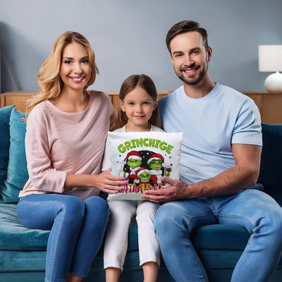 Kissen - Grinch Family - Grinchige Weihnachten