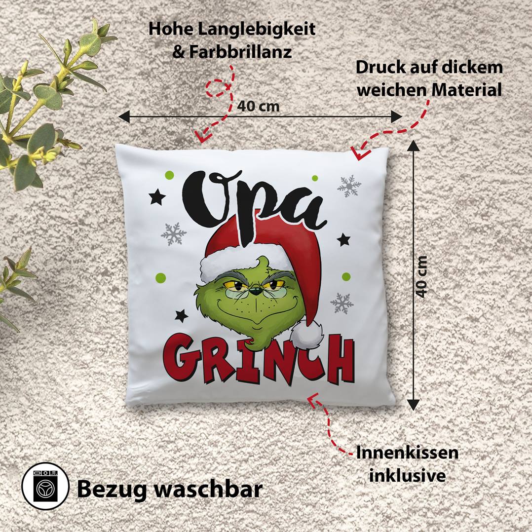 Kissen - Opa Grinch