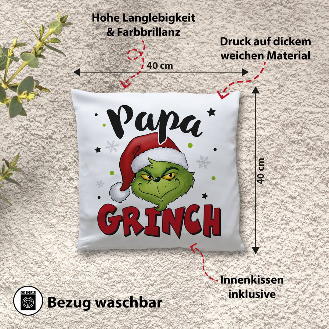 Kissen - Papa Grinch