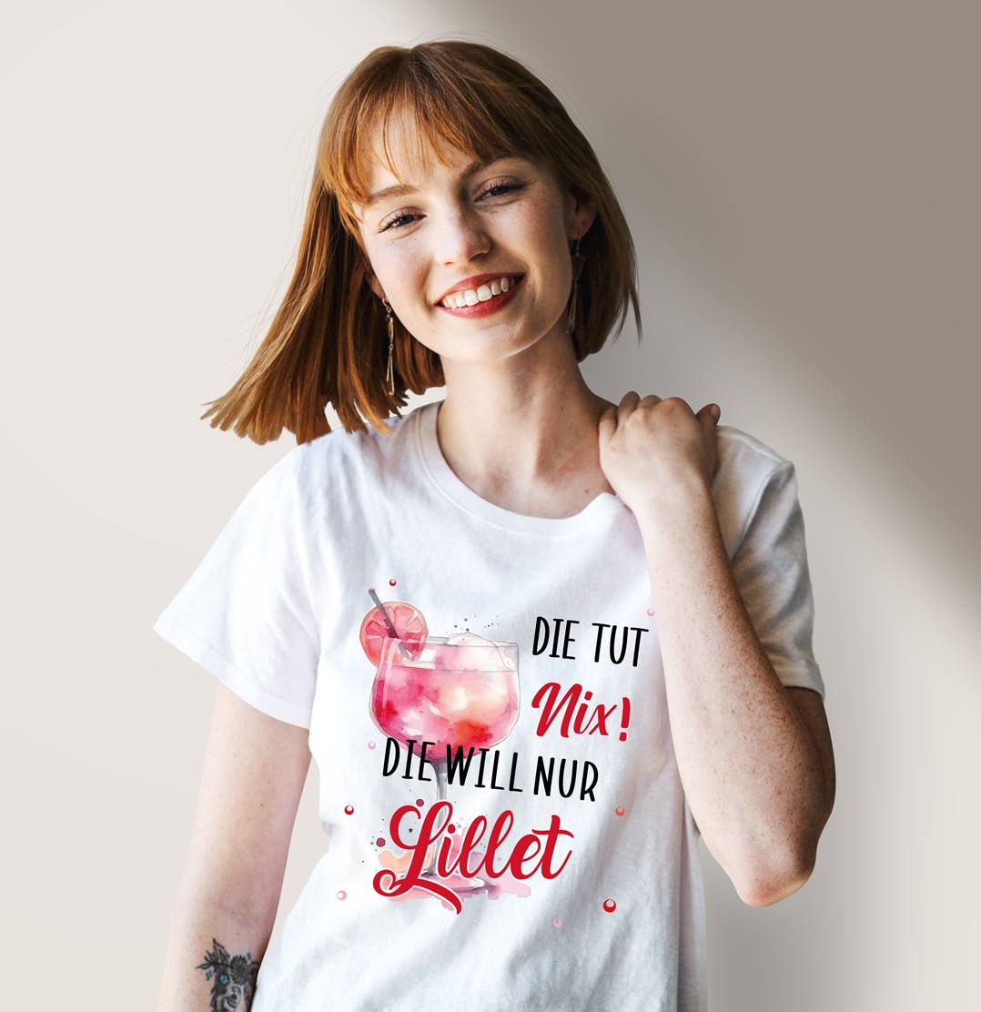 T-Shirt Damen - Die tut nix! Die will nur Lillet.