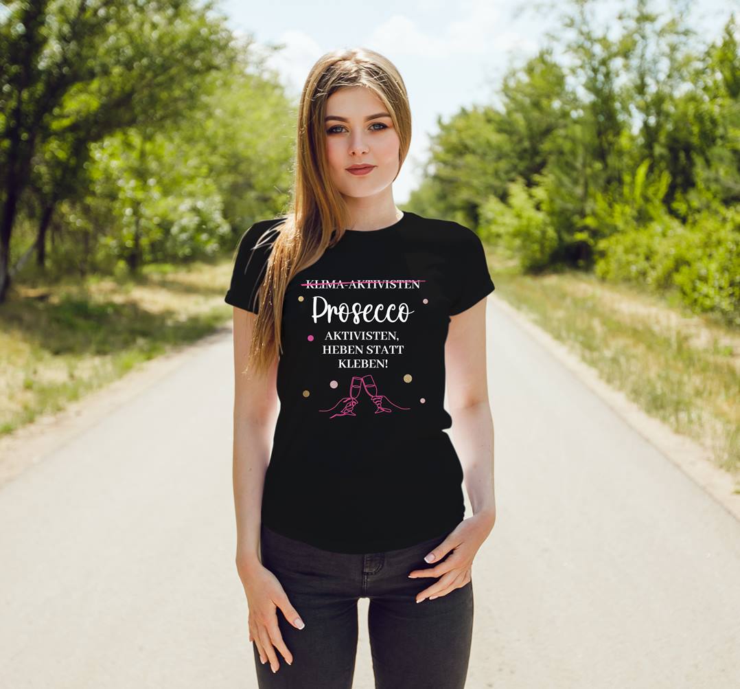 T-Shirt Damen - Prosecco-Aktivisten, heben statt kleben!