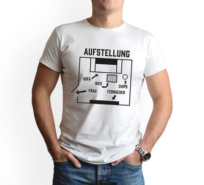 T-Shirt Herren - Aufstellung │ Sofa, Bier, Fernseher