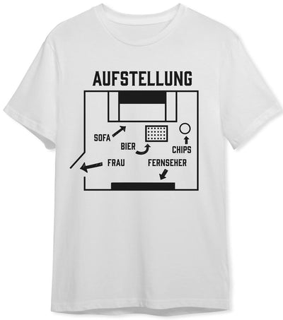 T-Shirt Herren - Aufstellung │ Sofa, Bier, Fernseher