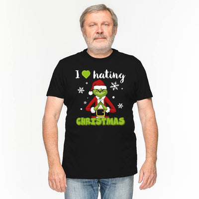 T-Shirt Herren - Grinch - I love hating Christmas