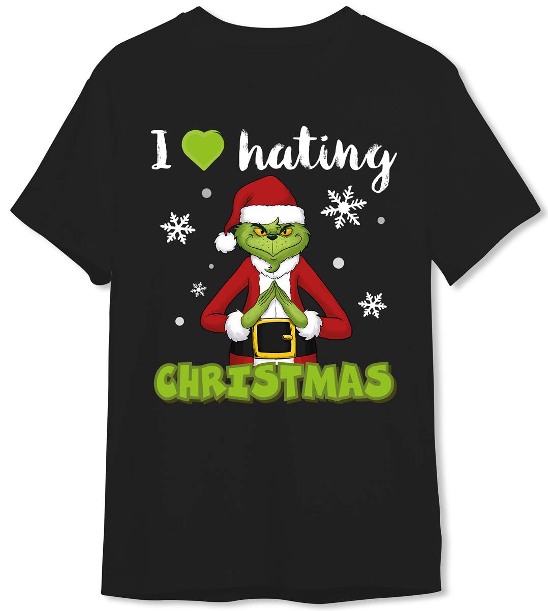 T-Shirt Herren - Grinch - I love hating Christmas