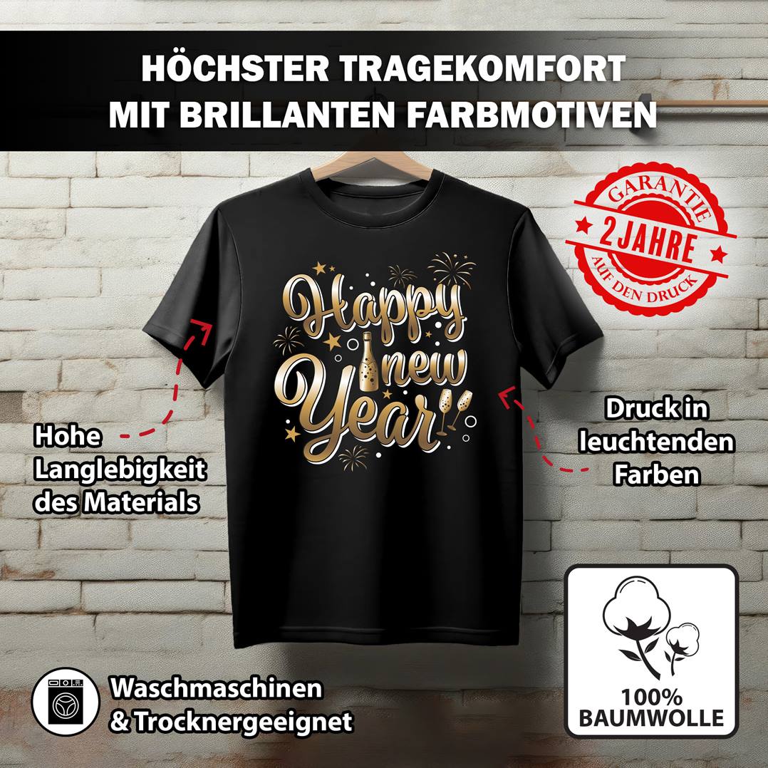 T-Shirt Herren - Happy New Year