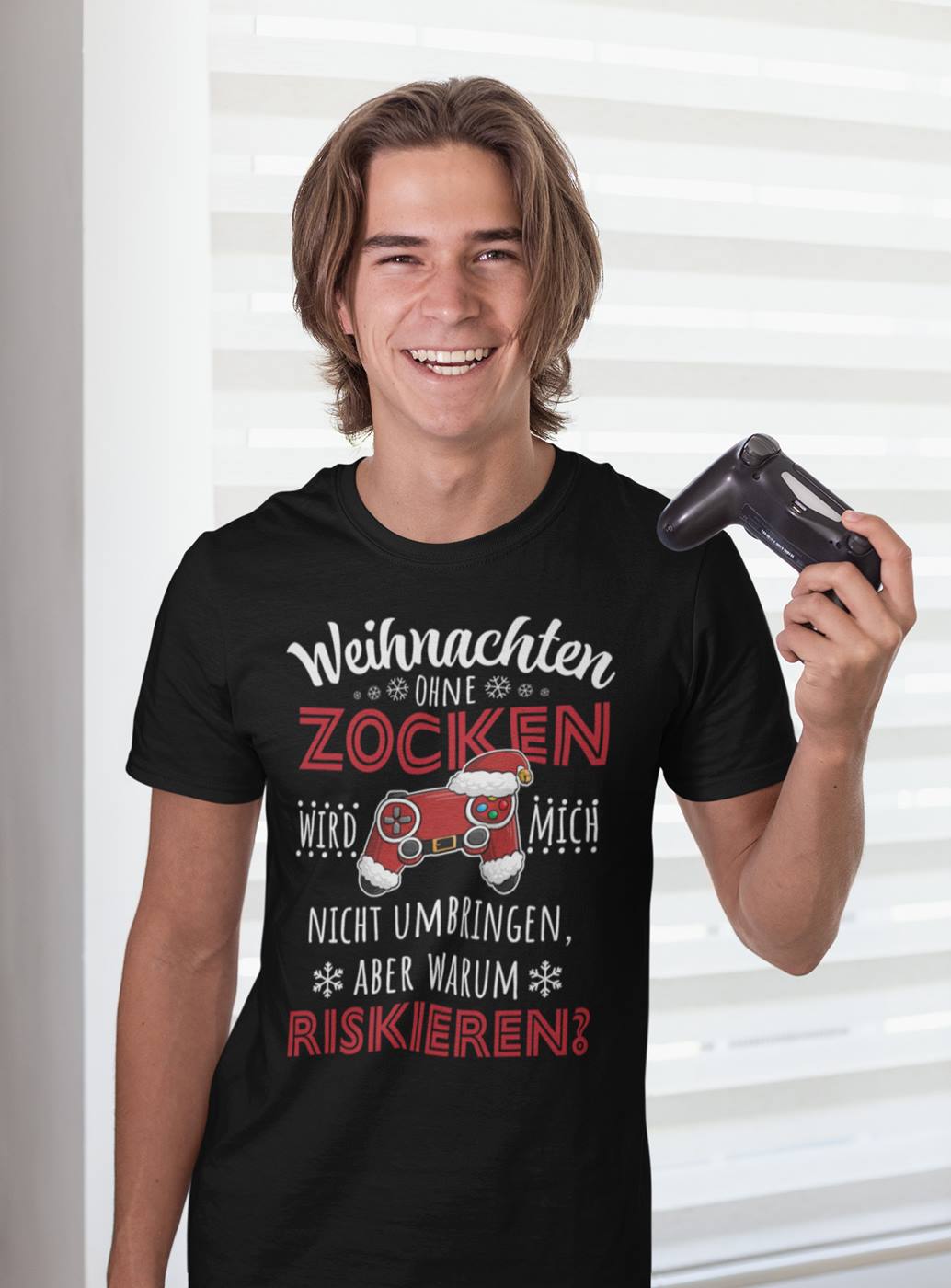 T-Shirt Herren - Weihnachten ohne Zocken wird mich nicht umbringen, aber warum riskieren?