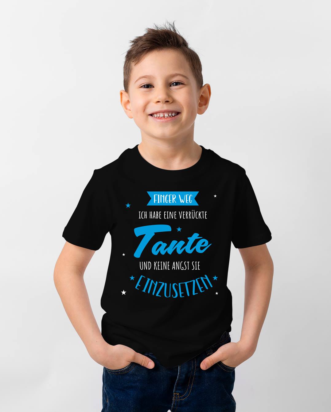 T-Shirt Kinder - Finger weg! Ich habe eine verrückte Tante