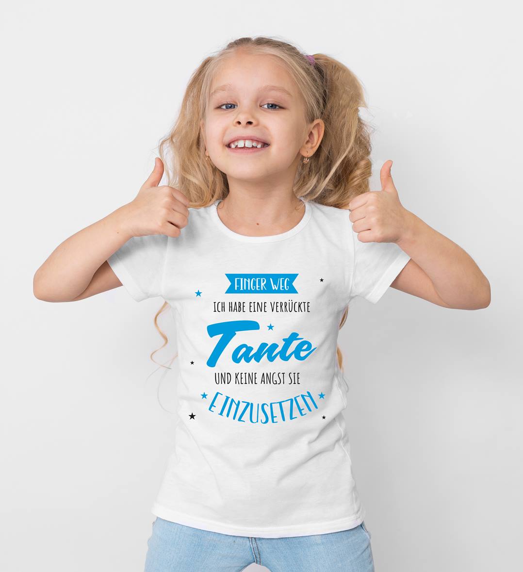 T-Shirt Kinder - Finger weg! Ich habe eine verrückte Tante