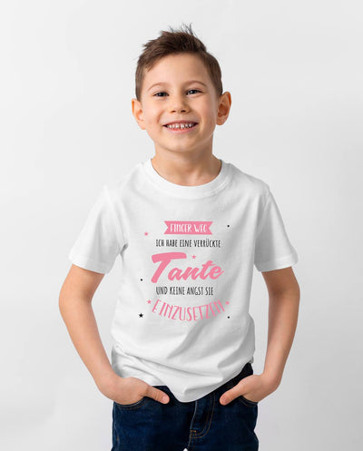 T-Shirt Kinder - Finger weg! Ich habe eine verrückte Tante