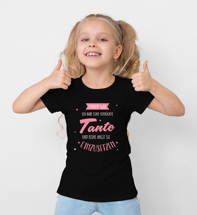 T-Shirt Kinder - Finger weg! Ich habe eine verrückte Tante