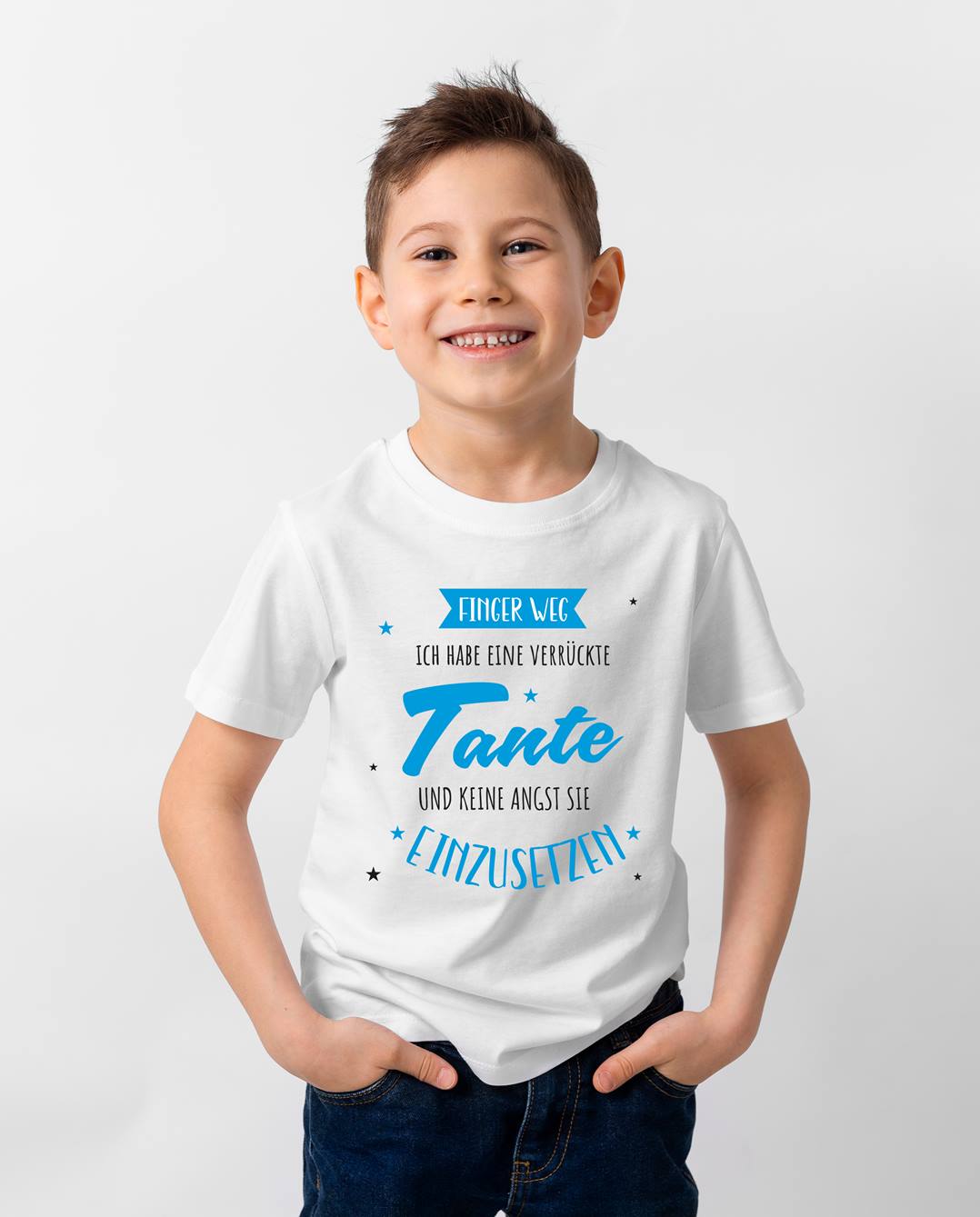 T-Shirt Kinder - Finger weg! Ich habe eine verrückte Tante