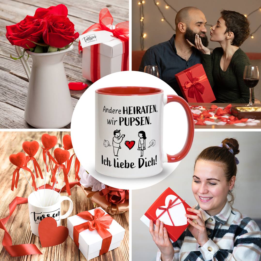 Tasse - Andere heiraten, wir pupsen. Ich liebe Dich!