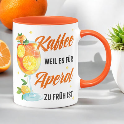 Tasse - Kaffee, weil es für Aperol zu früh ist (Glas)