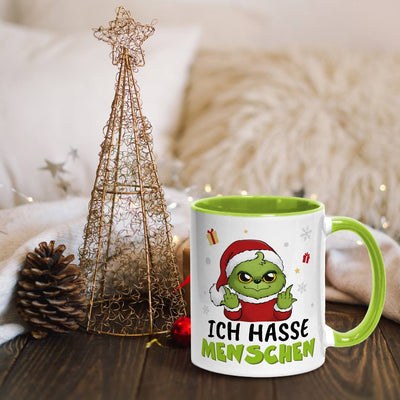 Tasse - Baby Grinch - Ich hasse Menschen (Mittelfinger) LH