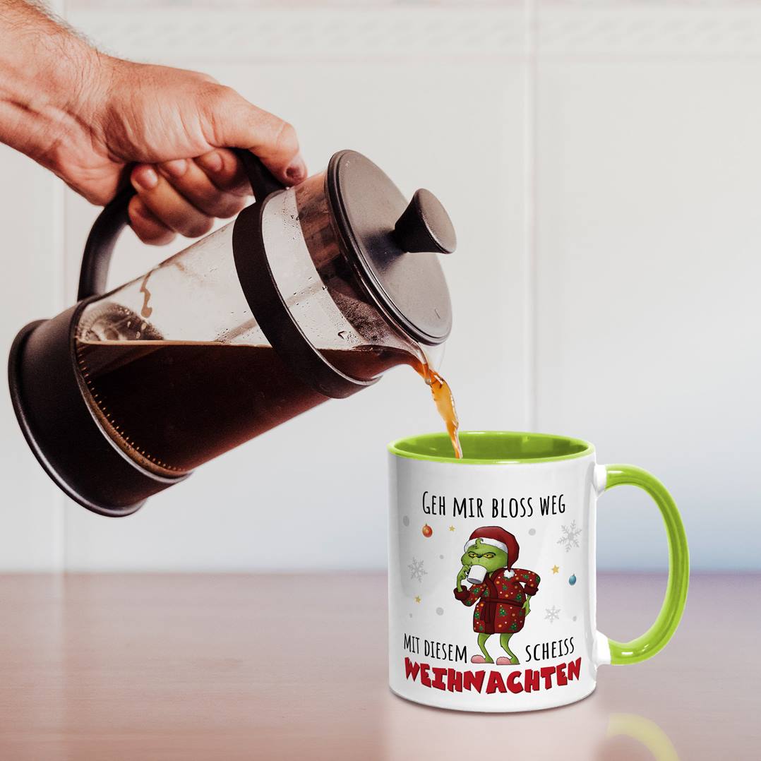 Tasse - Grinch - Geh mir bloß weg mit diesem scheiß Weihnachten