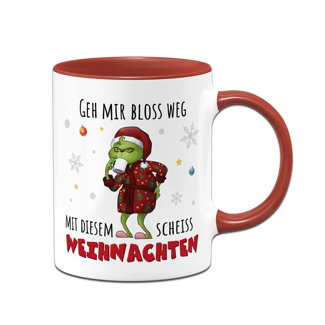 Tasse - Grinch - Geh mir bloß weg mit diesem scheiß Weihnachten