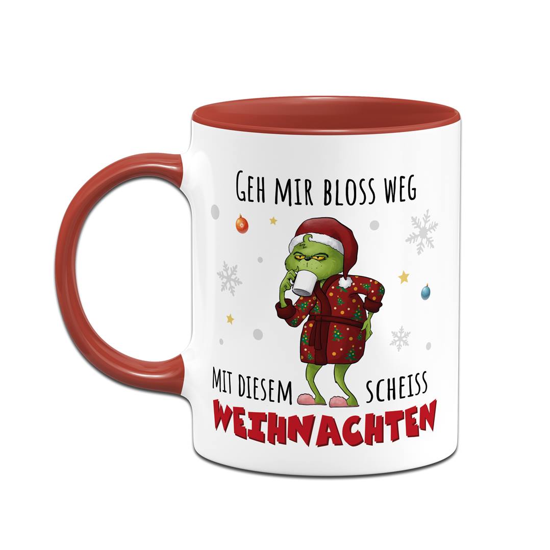 Tasse - Grinch - Geh mir bloß weg mit diesem scheiß Weihnachten