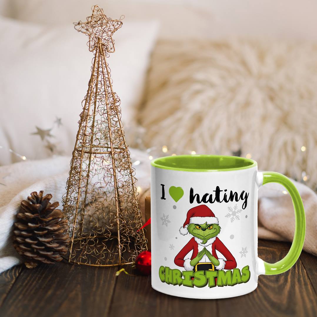 Tasse - Grinch - I love hating Christmas