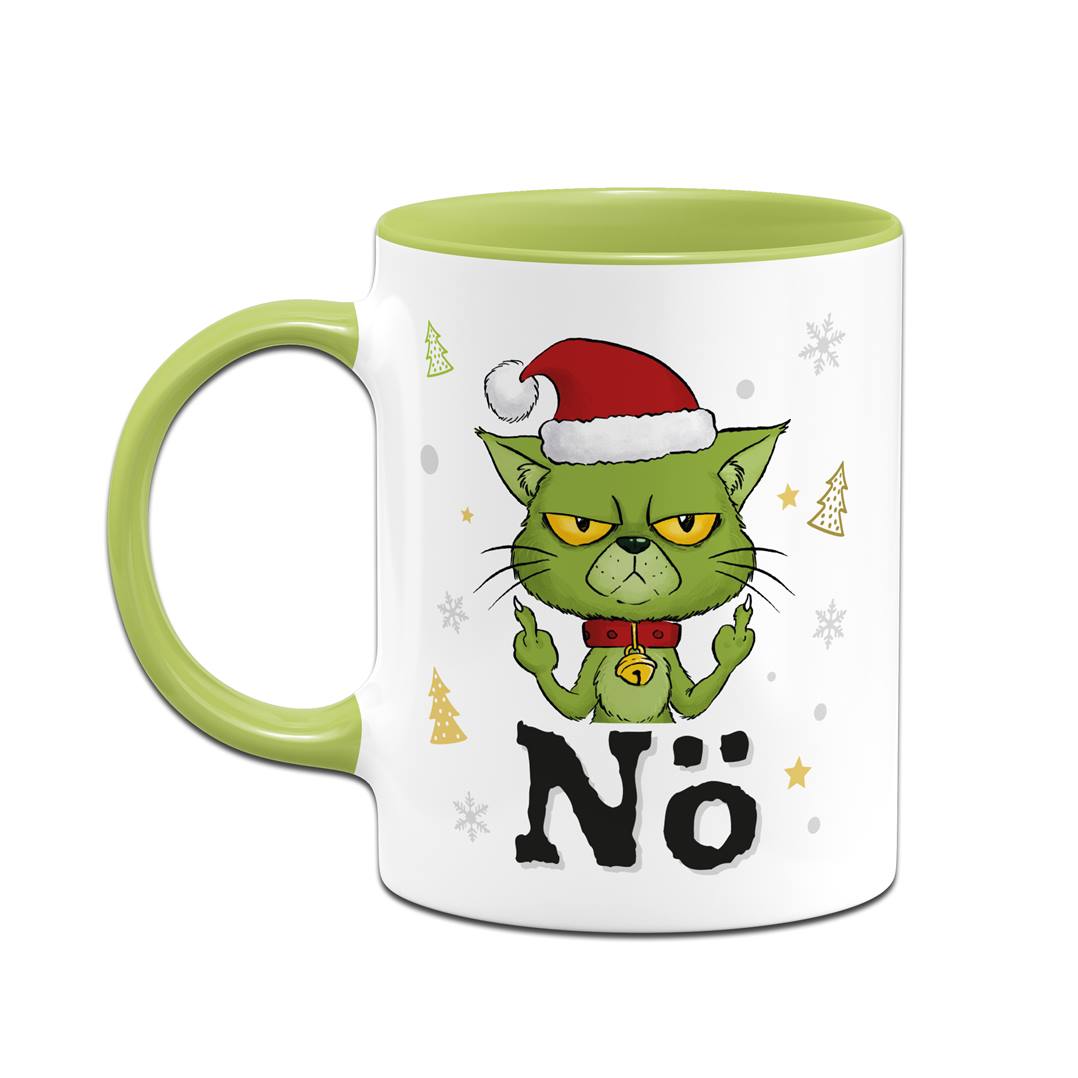 Tasse - Grinch Katze - Nö (Mittelfinger)