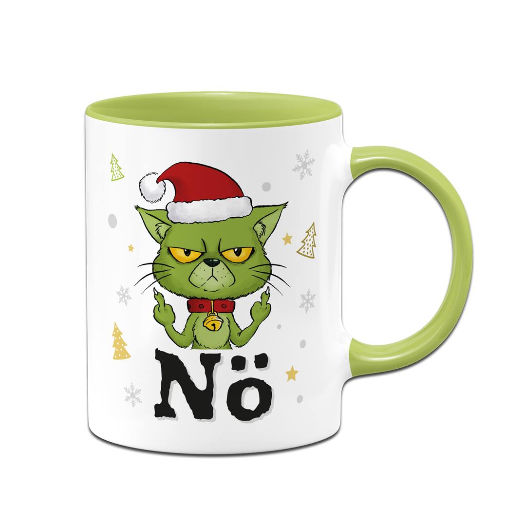 Tasse - Grinch Katze - Nö (Mittelfinger)