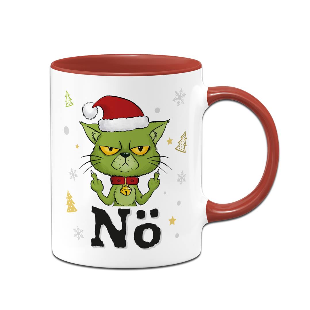 Tasse - Grinch Katze - Nö (Mittelfinger)