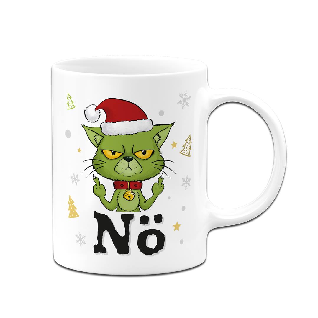 Tasse - Grinch Katze - Nö (Mittelfinger)