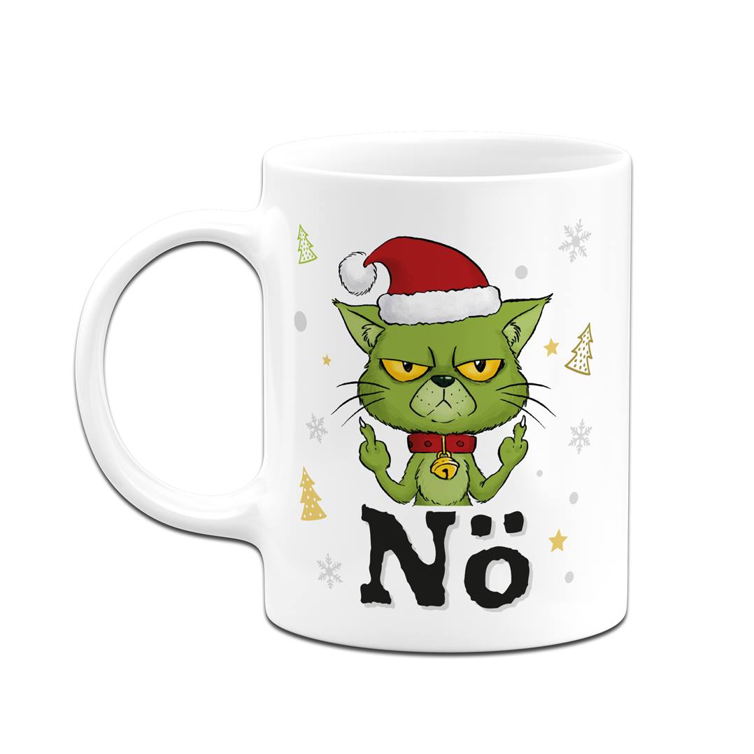 Tasse - Grinch Katze - Nö (Mittelfinger)