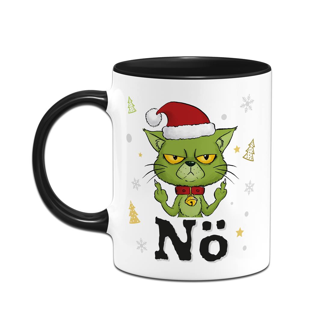 Tasse - Grinch Katze - Nö (Mittelfinger)