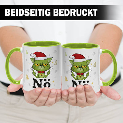 Tasse - Grinch Katze - Nö (Mittelfinger)