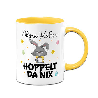 Hasen Tasse - Ohne Kaffee hoppelt da nix - Grummelhase