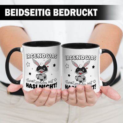 Hasen Tasse - Irgendwas stimmt mit Hasi nicht! Sado-Maso Hase