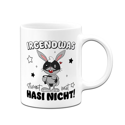 Hasen Tasse - Irgendwas stimmt mit Hasi nicht! Sado-Maso Hase