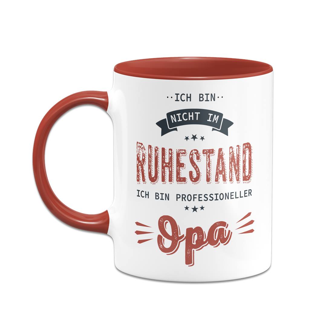 Tasse - Ich bin nicht im Ruhestand. Ich bin professioneller Opa