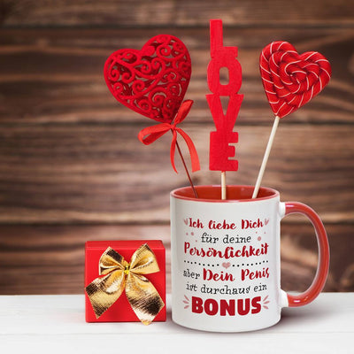 Tasse - Ich liebe Dich. Dein Penis ist durchaus ein Bonus.