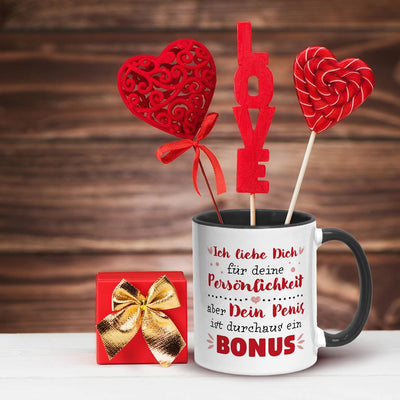 Tasse - Ich liebe Dich. Dein Penis ist durchaus ein Bonus.