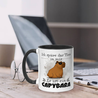 Tasse - Ich spüre das Tier in mir. Es ist ein Capybara