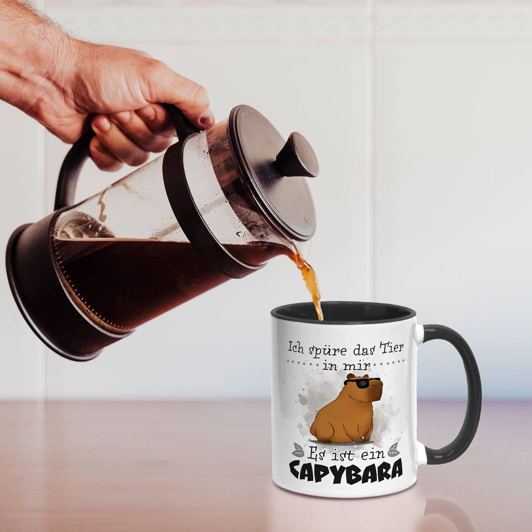 Tasse - Ich spüre das Tier in mir. Es ist ein Capybara